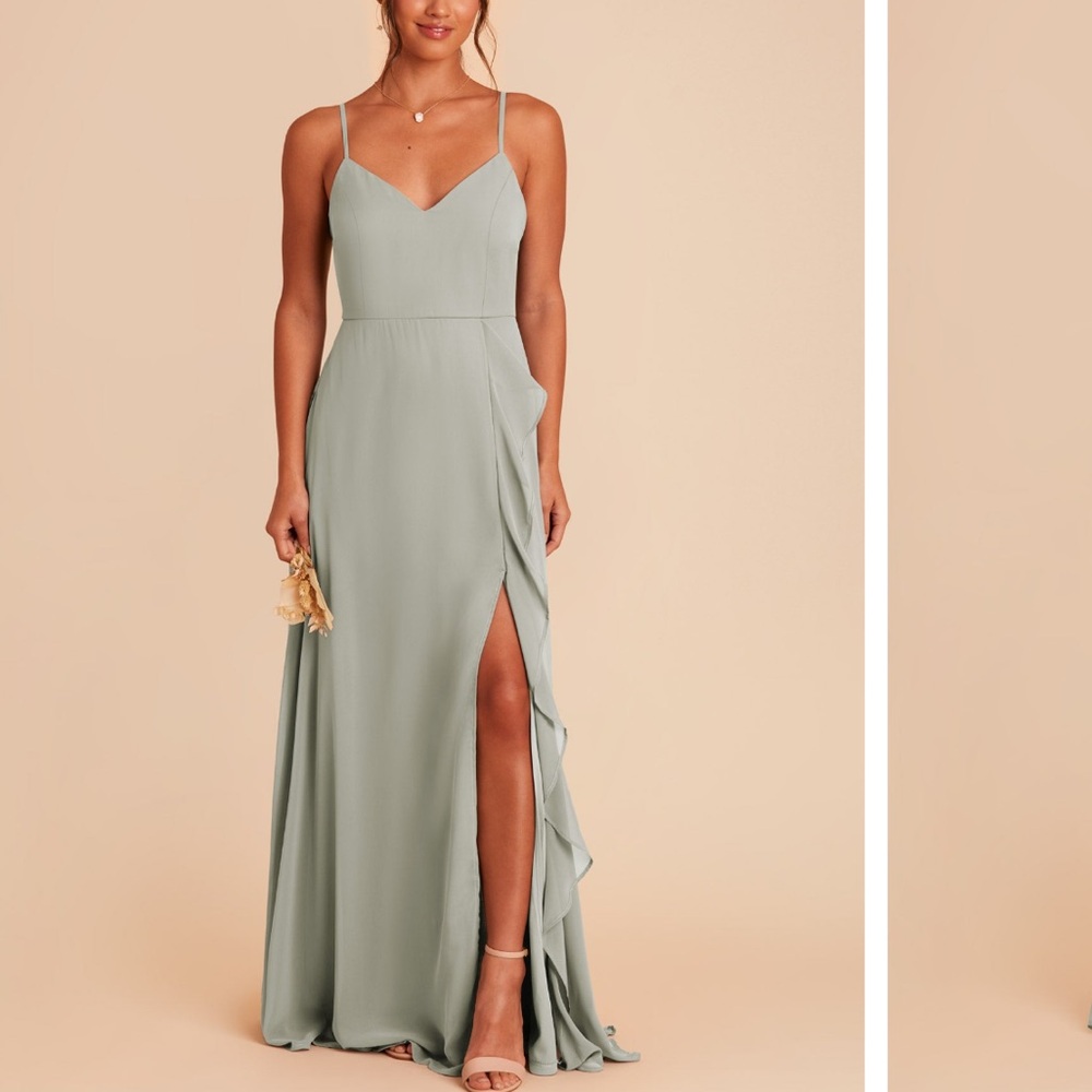 Birdy Grey Sage Green Spaghetti-Strap Maxi Dress